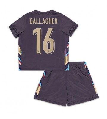 Inglaterra Conor Gallagher #16 Segunda Equipación Niños Eurocopa 2024 Manga Corta (+ Pantalones cortos)